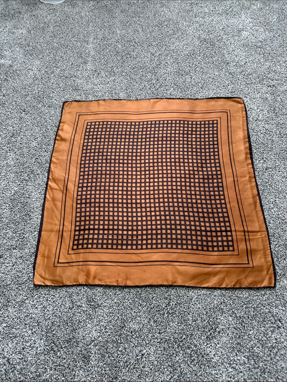 Berkshire Vintage  Scarf – Brown & Black Geometric Print